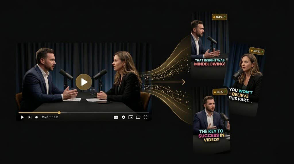 VyraClip transforms long-form videos into viral short-form clips